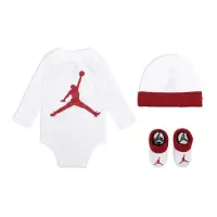 在飛比找momo購物網優惠-【NIKE 耐吉】包屁衣 Jordan Baby 白 紅 長