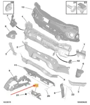 PEUGEOT 508 Bulkhead Sound Insulation 7483KS New Genuine