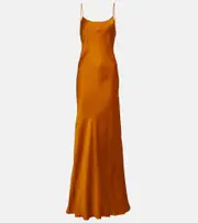 [Victoria Beckham] Victoria Beckham Cami satin gown AU 16 orange