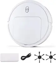 Forubar 2 in 1 Robot Vacuum Cleaner and Mop Combo, Sweeping Robot with Smart Sensor Protectio, Smart Quiet Robot Vacuum Mop, Tangle-Free Suction, for Hard Floors Pet Hair Carpets (White)