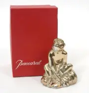 Baccarat Crystal Gold Zodiac Monkey Figurine, 3 3/4" NIB