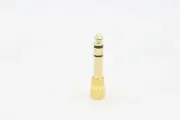 1/4" Male TRS Stereo to 3.5mm Stereo Gold Audio Adapter - Headphones