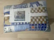 Adairs Kids Jungle Time Multi Patchwork Quilted Quilt Cover Set (QUEEN) A$179.99