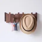 Piano Key Shaped Wood Coat Racks with 8 Hooks Clothes Hook Keys