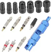 GLEAVI 1 Set Valve Core Kit Breaker Bike Tire Valves Core Cycling Cap Adaptor Bike Replacement Tubeless Core Bike Tire Sealant Equipment French Bike Valves Cores Brake Puller Pry Aluminum
