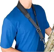 Protec NLS305M 24-Inch Ballistic Neoprene Less-Stress Saxophone Neck Strap with Coated Metal Hook
