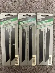 NEW Reciprocating Saw Blades 6" / 6pc Set Electric Wood Pruning 14TPI Saw Blades