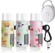 Likesing Keychain Chapstick Holder, Lip Balm Holder Lipstick Sleeve Pouch with Clip On, Elastic Lip Gloss Gifts for Friends (Animals, 3pcs)