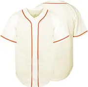 [Rioofinx] Blank Baseball Jersey, Short Sleeve Plain Jersey Shirt Sports Hip Hop for Men Women