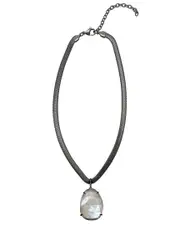 ADORNIA Fine Jewelry Silver 26.10 ct. tw. Diamond & Moonstone Snake Chain Necklace