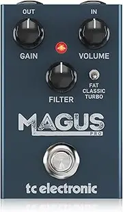 TC Electronic MAGUS PRO Classic High Gain Distortion Pedal with Fat Mids, Treble Filter Control and 3 Clipping Modes