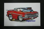 Muscle Machines Print Art Poster 1959 Chevrolet El Camino Rohan Day 11" by 17"