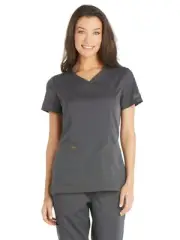 Dickies Women's Essense V-Neck Top, Galaxy Blue, X-Small