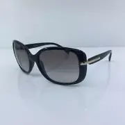 New Authentic Prada SPR 08O SUNGLASSES C. 1AB-0A7 Shiny Black w/ Gold 57mm Italy