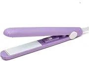 Ceramic Mini Curling Iron, Mini Hair Straightener, 2 in 1 Hair Straightener, Quick Styling, Long Lasting Effect, Dual Voltage Ceramic, Travel Friendly Hair Straightener,Purple
