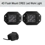 5" Pods 4D CREE Flush Mount Flood LED Work Light Offroad Jeep