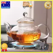 Direct Fire Heatable Glass Teapot With Glass Infuser Tea Maker Water Pot 400ml