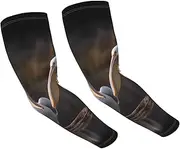 [FHEDVBN] Three Pelicans Arm Sleeves Compression Arm Covers for Men Women Outdoor Sun Sleeves Cooling Sports Sleeve, Black