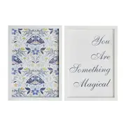 2pc Decorative MDF 20x28cm Something Magical Wall Hanging Sign Home Decor Set
