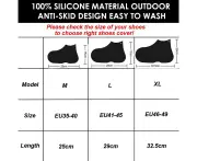 (Large, Clear) - LEGELITE Reusable Silicone Waterproof Shoe Covers, No-Slip Silicone Rubber Shoe Protectors for Kids,Men and Women