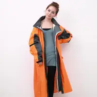 在飛比找momo購物網優惠-【OutPerform】勁馳率性連身式風雨衣(橘/鐵灰)
