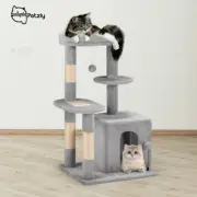 Petzly Cat Tree Tower Scratching Post Scratcher Condo Bed House 85cm Grey