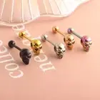 Punk Barbell Piercing Skull Tongue Stud Alloy Tongue Bar Body Piercing Jewelry