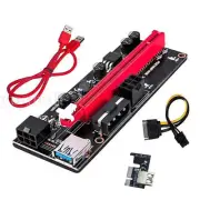 3pcs VER009S PCI-E Riser Card PCIe 1x to 16x USB 3.0 Data Cable Bitcoin Mining