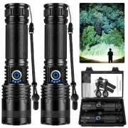 Flashlights High Lumens Rechargeable 2 Pack, Super Bright Led Flashlights wit...