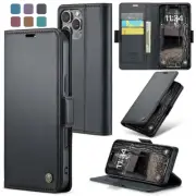 For iPhone 16 15 14 13 12 11 Pro Max XR 8 7 Case Leather Stand Wallet Flip Cover