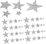 TEMPNAP 50Pcs Iron Glitter Patches Delicate Star Embroidered Clothes Patches for DIY Decoration Durable Adhesive for Clothing Shoes and Accessories
