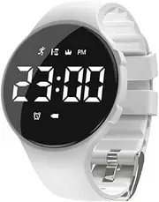 Fitness Watch (No App) Pedometer Watch Digital Watch Men and Women Digital Watch Sports Watches with Measurement of Step, Calorie Consumption and Distance, White