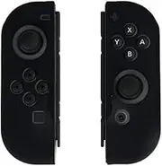 Soft Silicone Rubber Protective Skin Shell Cover Case Thumb Stick Grips Joystick Caps Cover Rocker Cap for Switch NS Controller (Black)