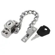 1Pcs Window Guard Door Restrictor Safety Security Chain Lock w Key