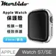 蒙彼多 Apple Watch S7/SE殼膜一體防護保護殼41mm銀色