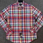 Polo Ralph Lauren Men Classic Fit Multi Tartan Plaid Oxford Workshirt Sz L NEW