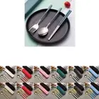 4pcs/Set with Case Bag Cutlery Set 304 Stainless Steel Dinnerware Sets Camping
