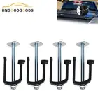Black 4× Truck Bed Tool Box Clamps Aluminum Tie Downs Clips Toolbox Mounting Kit