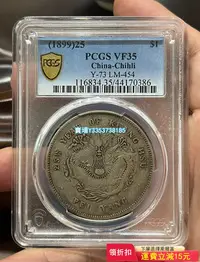 在飛比找Yahoo!奇摩拍賣優惠-(可議價)-PCGS VF35分 北洋25年 壹圓 銀元 大