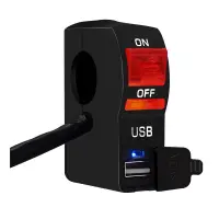 在飛比找蝦皮商城優惠-大燈改裝開關 USB充電 單USB 大燈開關 機車改裝12V