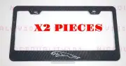 X2 Jaguar 100% Carbon Fiber Style Stainless Steel Frame Holder W Caps