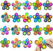 Fidget Toys Spinner for Kids Bulk, 18 PCS Pop Fidget Toy Party Favor Travel Activities Anxiety Stress Relief, ADHD Autism Product Easter Basket Stuffer for Teen Adults Birthday Gift Classroom Prize