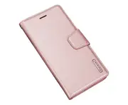 For Apple iPhone 12 Luxury Hanman Leather Wallet Flip Case Cover - Rose Gold