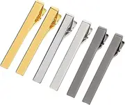 [Veemoon] Sophisticated Metal Tie Pin Clip Business Shirt Clip for Men Multifunctional Tie for Special Events
