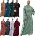 Dubai Islamic Women Long Dress Open Cardiagn Kaftan Wrap Set Muslim Abaya Caftan