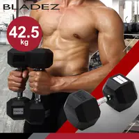 在飛比找PChome24h購物優惠-【BLADEZ】六角包膠啞鈴-42.5Kg