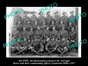 OLD LARGE HISTORIC PHOTO OF WWI AUST ANZAC 3rd LIGHT HORSE R/I GROUP c1917