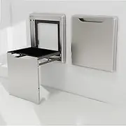 KCTOT Folding Shoe-Changing Stool, Wall-Mounted Chair, Entrance Shoe-Changing Stool, Invisible Shoe-Changing Stool, Solid Metal Material(Silver)