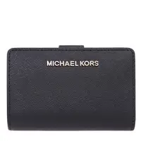 在飛比找蝦皮商城優惠-MICHAEL KORS 經典雙層中夾 十字紋防刮真皮 雙折