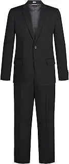 [Tommy Hilfiger] Boys' 2-Piece Formal Suit Set, Black, 16